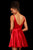Sherri Hill - 53081 Sleeveless V-Neck Scoop Back A-Line Short Dress In Red