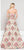 Colors Dress - 1822 Jacquard High Low A-line Dress In Pink and Multi-Color