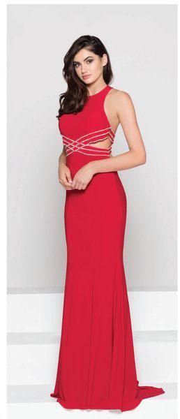 Colors Dress - 1939 Embellished Jewel Sheath Dress In Red