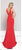 Colors Dress - 1899 Embellished V-neck Sheath Dress In Red