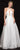 Colors Dress - 1949 Metallic Mesh Embellished Halter Ballgown In Silver and White