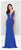 Colors Dress - 1899 Embellished V-neck Sheath Dress In Blue