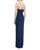 Aidan Mattox - MN1E202134 Halter Crepe Cutout Column Evening Gown in Blue