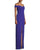 Aidan Mattox - MN1E202585 Off-Shoulder Scuba Crepe Long Sheath Dress In Purple