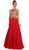 Nox Anabel - 8255 Gilded Applique Chiffon Gown