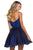 Sherri Hill - 53003 Ruched Sweetheart A-Line Short Dress In Blue