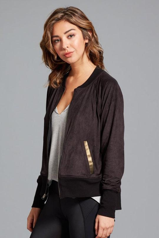 Natalie Suede Bomber