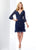 Social Occasions by Mon Cheri - 118863 V-neck Ribbon Work Dress In Blue