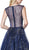 Cinderella Divine - J771 Embellished Bateau Tulle Ballgown In Blue