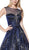 Cinderella Divine - J771 Embellished Bateau Tulle Ballgown In Blue