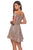 La Femme - 28155 Sequined Off-Shoulder A-line Dress In Neutral