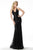 Jovani - 55184 Embellished Halter V-neck Trumpet Dress In Black