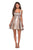 La Femme - 28181 Metallic Scoop A-Line Cocktail Dress In Pink and Gold