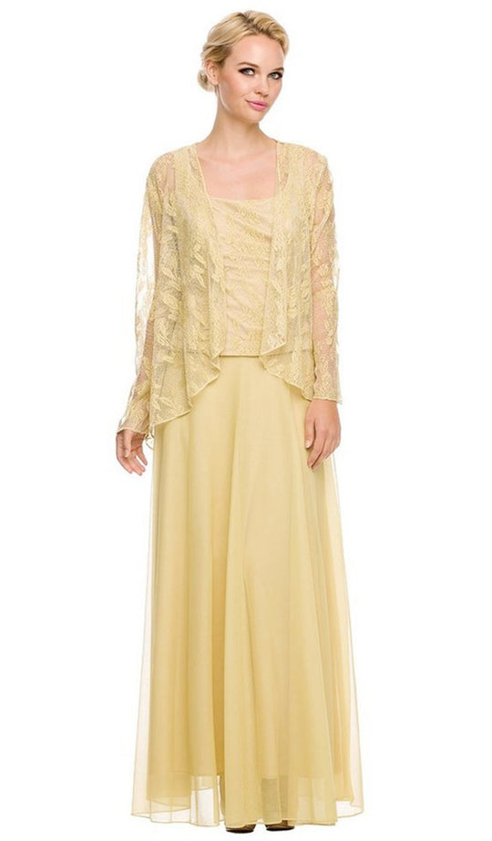 Lace Dress with Sheer Jacket