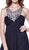 Embellished Scoop Neck Empire Waist Evening Dress