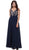Sleeveless Lace Bodice A-Line Evening Dress