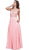 Sleeveless Lace Bodice A-Line Evening Dress