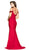 Beaded Off-Shoulder Georgette Mermaid Gown