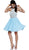 Nox Anabel - 6257 Beaded Yoke Halter A-Line Dress