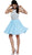 Beaded Yoke Halter A-Line Dress