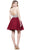 Beaded Yoke Halter A-Line Dress
