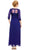 Quarter Length Sleeves Empire Long Formal Dress