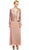 Ruched V Neck Long Formal Dress with Jacket
