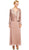 Nox Anabel - 5112 Ruched V Neck Long Formal Dress with Jacket