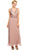 Ruched V Neck Long Formal Dress with Jacket