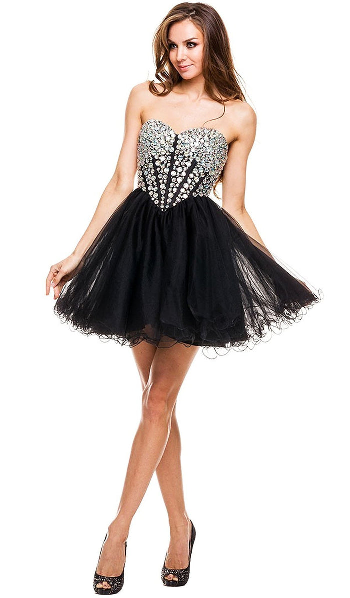 Sweetheart Neckline Corset Style Cocktail Dress