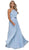 Nox Anabel - Y102 Halter Strap Lace Up Chiffon Evening Gown