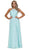 Halter Strap Lace Up Chiffon Evening Gown