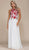Nox Anabel - 8275 Floral Embroidered A-line Dress in White