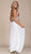 Nox Anabel - 8275 Floral Embroidered A-line Dress in White