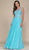 Nox Anabel - Y100 Gilded Illusion Scoop Chiffon A-line Dress