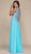 Nox Anabel - Y100 Gilded Illusion Scoop Chiffon A-line Dress