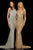 Sherri Hill - 52949 Beaded High Halter Sheath Dress In Silver and Gold