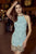 Sherri Hill - 53011 Fully Beaded Halter Neck Short Sheath Dress In Blue and Gold