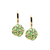 Sky Blue Topaz Ball Earrings with Plain Gold Huggies In 18K Yellow Gold