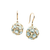 Blue Topaz Sphere Earrings in 18k Yellow Gold