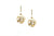 Rainbow Moonstone Sphere Earrings in 18k Yellow Gold