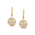 Rainbow Moonstone Sphere Ball Earrings in 18k Yellow Gold