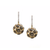Rainbow Moonstone Ball Earrings with Diamond Huggies in 18k Yellow Gold