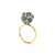 Tresor Collection - Gemstone Sphere Ball Ring in 18k Yellow Gold London Blue Topaz