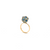 Multicolor Tourmaline Sphere Ball Ring in 18k Yellow Gold