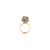 Multicolor Tourmaline Sphere Ball Ring in 18k Yellow Gold