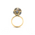 Tresor Collection - Gemstone Sphere Ball Ring in 18k Yellow Gold Labradorite