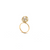 Multicolor Tourmaline Sphere Ball Ring in 18k Yellow Gold