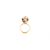 Multicolor Tourmaline Sphere Ball Ring in 18k Yellow Gold