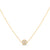 White Sapphire Origami Sphere Ball Pendant in 18K Yellow Gold